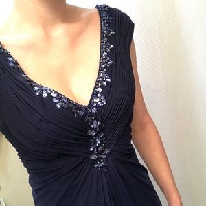 Midnight blue full-length dress from Cache